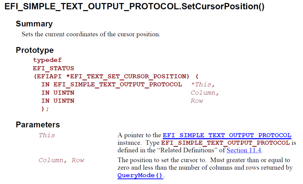 setcursorposition